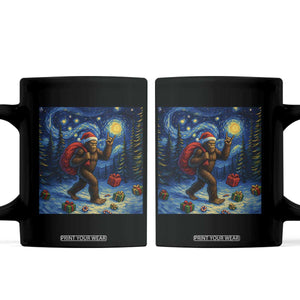 Bigfoot Christmas Coffee Mug Starry Night Van Gogh TS14 Black Print Your Wear