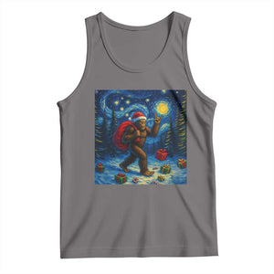 Bigfoot Christmas Tank Top Starry Night Van Gogh TS14 Deep Heather Print Your Wear