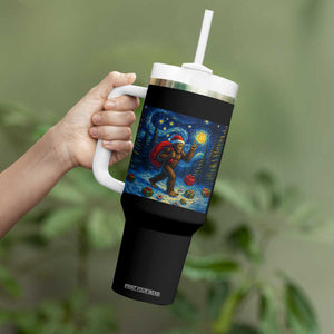Bigfoot Christmas Tumbler With Handle Starry Night Van Gogh TS14 Print Your Wear