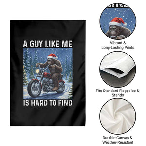 Funny Bigfoot Motorcycle Christmas Garden Flag A Guy Like Me Is Hard To Forest Find TS14 Print Your Wear