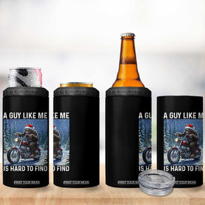 Funny Bigfoot Motorcycle Christmas 4 in 1 Can Cooler Tumbler A Guy Like Me Is Hard To Forest Find TS14 Print Your Wear