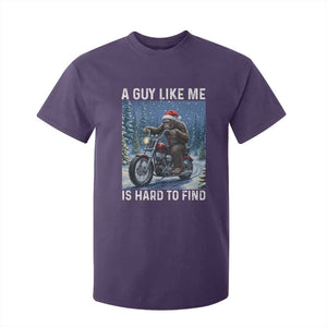 Funny Bigfoot Motorcycle Christmas T Shirt For Kid A Guy Like Me Is Hard To Forest Find TS14 Purple Print Your Wear