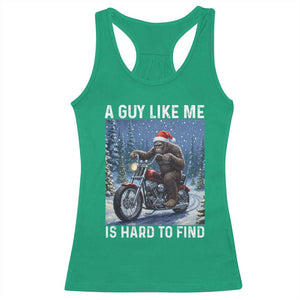Funny Bigfoot Motorcycle Christmas Racerback Tank Top A Guy Like Me Is Hard To Forest Find TS14 Irish Green Print Your Wear