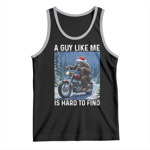 Funny Bigfoot Motorcycle Christmas Tank Top A Guy Like Me Is Hard To Forest Find TS14 Black Athletic Heather Print Your Wear