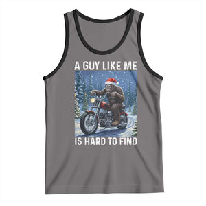 Funny Bigfoot Motorcycle Christmas Tank Top A Guy Like Me Is Hard To Forest Find TS14 Deep Heather Black Print Your Wear