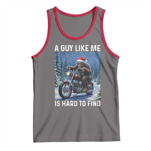 Funny Bigfoot Motorcycle Christmas Tank Top A Guy Like Me Is Hard To Forest Find TS14 Deep Heather Red Print Your Wear