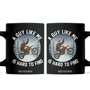 Funny Bigfoot Motorcycle Christmas Coffee Mug Sasquatch Rock On Hand Xmas TS14 Black Print Your Wear