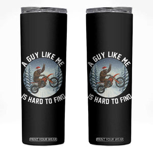 Funny Bigfoot Motorcycle Christmas Skinny Tumbler Sasquatch Rock On Hand Xmas TS14 Black Print Your Wear
