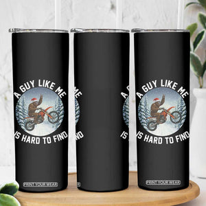 Funny Bigfoot Motorcycle Christmas Skinny Tumbler Sasquatch Rock On Hand Xmas TS14 Print Your Wear