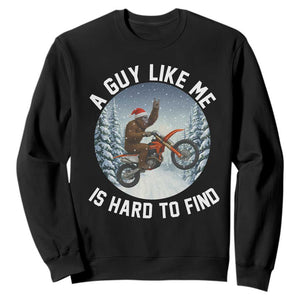 Funny Bigfoot Motorcycle Christmas Sweatshirt Sasquatch Rock On Hand Xmas TS14 Black Print Your Wear