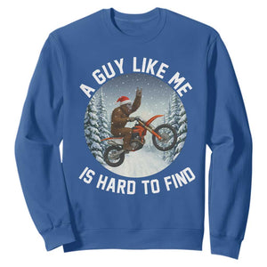 Funny Bigfoot Motorcycle Christmas Sweatshirt Sasquatch Rock On Hand Xmas TS14 Royal Blue Print Your Wear