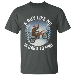 Funny Bigfoot Motorcycle Christmas T Shirt Sasquatch Rock On Hand Xmas TS14 Dark Heather Print Your Wear