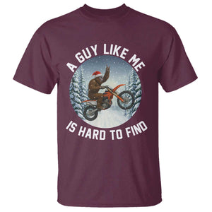 Funny Bigfoot Motorcycle Christmas T Shirt Sasquatch Rock On Hand Xmas TS14 Maroon Print Your Wear