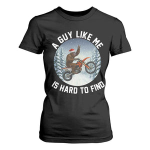Funny Bigfoot Motorcycle Christmas T Shirt For Women Sasquatch Rock On Hand Xmas TS14 Black Print Your Wear