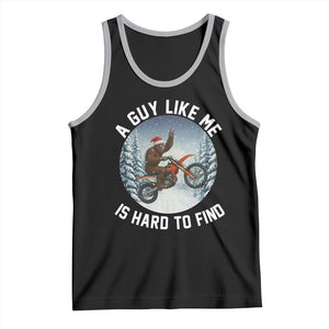 Funny Bigfoot Motorcycle Christmas Tank Top Sasquatch Rock On Hand Xmas TS14 Black Athletic Heather Print Your Wear