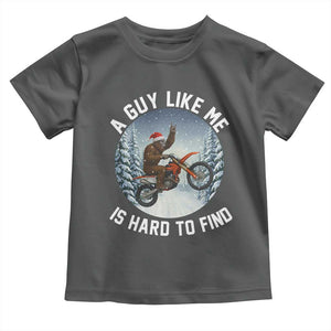 Funny Bigfoot Motorcycle Christmas Toddler T Shirt Sasquatch Rock On Hand Xmas TS14 Dark Heather Print Your Wear