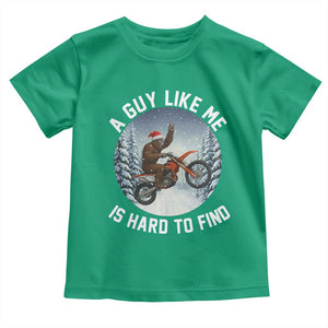 Funny Bigfoot Motorcycle Christmas Toddler T Shirt Sasquatch Rock On Hand Xmas TS14 Irish Green Print Your Wear