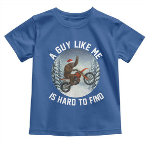 Funny Bigfoot Motorcycle Christmas Toddler T Shirt Sasquatch Rock On Hand Xmas TS14 Royal Blue Print Your Wear