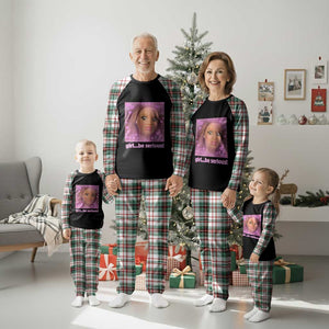 Funny Doll Face Meme Plaid Pajama Set Girl Be Serious TS14 Christmas Plaid Print Your Wear