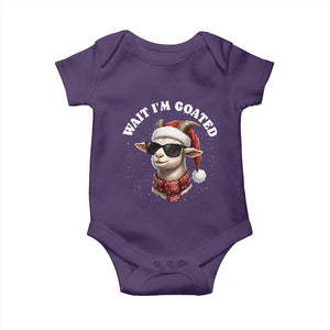 Funny Reindeer Christmas Baby Onesie Wait I Am Goated TS14 Purple Print Your Wear