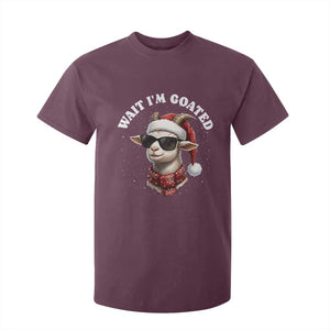Funny Reindeer Christmas T Shirt For Kid Wait I Am Goated TS14 Maroon Print Your Wear