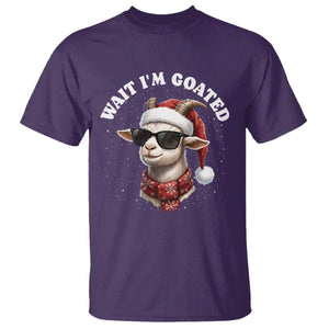 Funny Reindeer Christmas T Shirt Wait I Am Goated TS14 Purple Print Your Wear