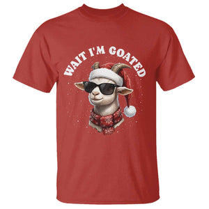 Funny Reindeer Christmas T Shirt Wait I Am Goated TS14 Red Print Your Wear
