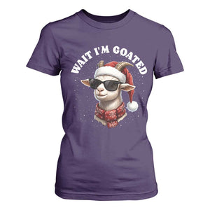 Funny Reindeer Christmas T Shirt For Women Wait I Am Goated TS14 Purple Print Your Wear