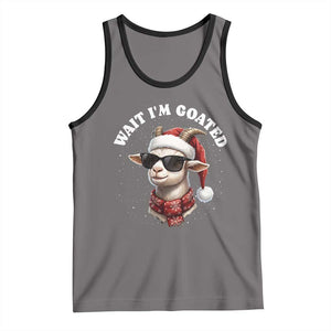 Funny Reindeer Christmas Tank Top Wait I Am Goated TS14 Deep Heather Black Print Your Wear