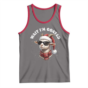 Funny Reindeer Christmas Tank Top Wait I Am Goated TS14 Deep Heather Red Print Your Wear