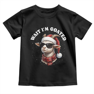 Funny Reindeer Christmas Toddler T Shirt Wait I Am Goated TS14 Black Print Your Wear