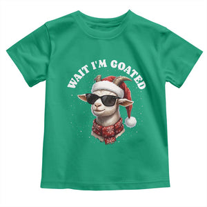 Funny Reindeer Christmas Toddler T Shirt Wait I Am Goated TS14 Irish Green Print Your Wear