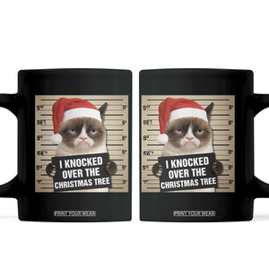 Funny Cat Mugshot Christmas Coffee Mug I Will Protect You Kitten No Matter What TS14 Black Print Your Wear
