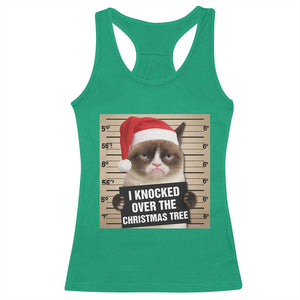 Funny Cat Mugshot Christmas Racerback Tank Top I Will Protect You Kitten No Matter What TS14 Irish Green Print Your Wear