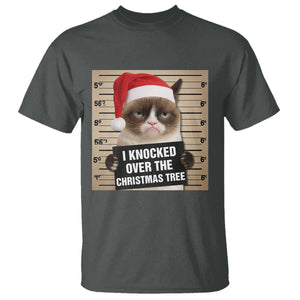 Funny Cat Mugshot Christmas T Shirt I Will Protect You Kitten No Matter What TS14 Dark Heather Print Your Wear