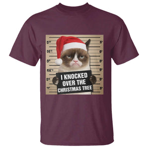 Funny Cat Mugshot Christmas T Shirt I Will Protect You Kitten No Matter What TS14 Maroon Print Your Wear