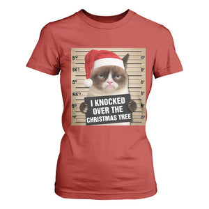 Funny Cat Mugshot Christmas T Shirt For Women I Will Protect You Kitten No Matter What TS14 Red Print Your Wear