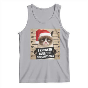 Funny Cat Mugshot Christmas Tank Top I Will Protect You Kitten No Matter What TS14 Athletic Heather Print Your Wear