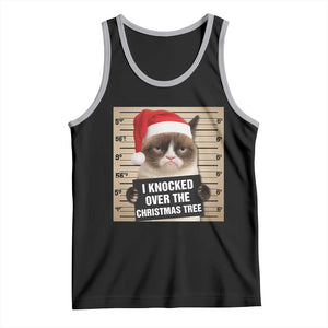Funny Cat Mugshot Christmas Tank Top I Will Protect You Kitten No Matter What TS14 Black Athletic Heather Print Your Wear