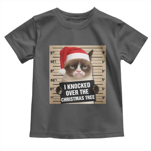 Funny Cat Mugshot Christmas Toddler T Shirt I Will Protect You Kitten No Matter What TS14 Dark Heather Print Your Wear