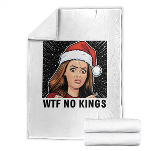 No Kings Throw Blanket Funny Disgusting Doll Face Meme Christmas TS14 White Print Your Wear