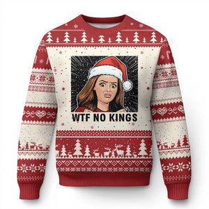 No Kings Ugly Christmas Sweater Funny Disgusting Doll Face Meme Xmas TS14 Beige Red Print Your Wear