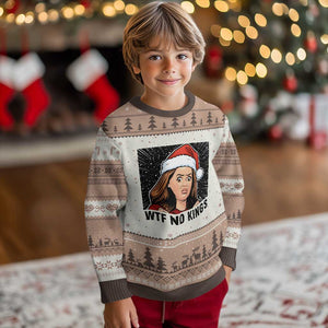No Kings Ugly Christmas Sweater Funny Disgusting Doll Face Meme Xmas TS14 Mocha Mousse Print Your Wear
