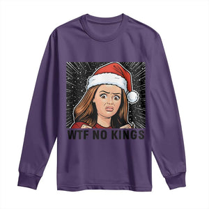 No Kings Long Sleeve Shirt Funny Disgusting Doll Face Meme Christmas TS14 Purple Print Your Wear