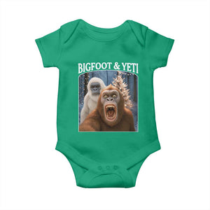 Funny Bigfoot Selfie Baby Onesie Sasquatch Yeti Christmas TS14 Irish Green Print Your Wear
