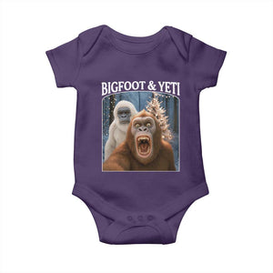 Funny Bigfoot Selfie Baby Onesie Sasquatch Yeti Christmas TS14 Purple Print Your Wear
