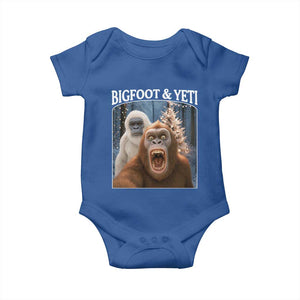 Funny Bigfoot Selfie Baby Onesie Sasquatch Yeti Christmas TS14 Royal Blue Print Your Wear