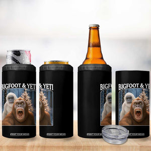 Funny Bigfoot Selfie 4 in 1 Can Cooler Tumbler Sasquatch Yeti Christmas TS14 Print Your Wear