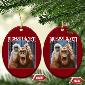 Funny Bigfoot Selfie Ceramic Ornament Sasquatch Yeti Xmas TS14 Print Your Wear