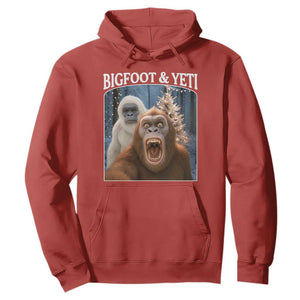 Funny Bigfoot Selfie Hoodie Sasquatch Yeti Christmas TS14 Red Print Your Wear